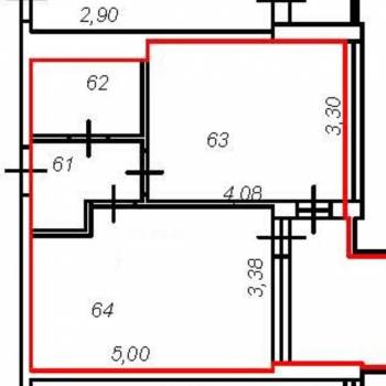 Продается 1-комнатная квартира, 43,2 м²