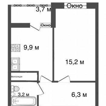 Продается 1-комнатная квартира, 17,3 м²