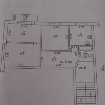Продается 3-х комнатная квартира, 51,6 м²
