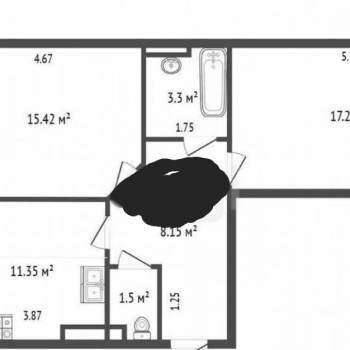 Продается 2-х комнатная квартира, 61 м²