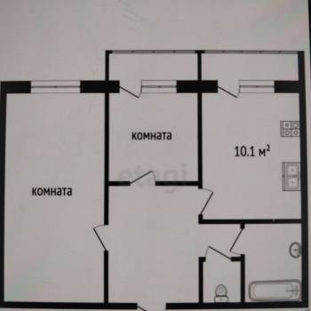 Продается 2-х комнатная квартира, 56,7 м²