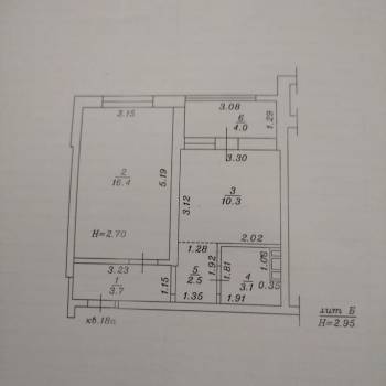 Продается 1-комнатная квартира, 36 м²