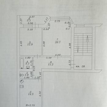 Продается 2-х комнатная квартира, 64,1 м²