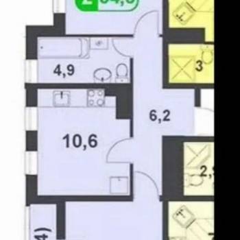Продается 2-х комнатная квартира, 55 м²