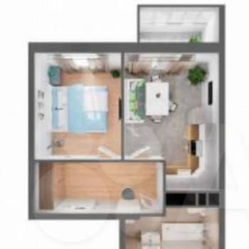 Продается 1-комнатная квартира, 46 м²