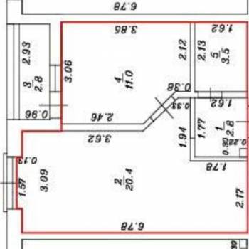 Продается 1-комнатная квартира, 41 м²