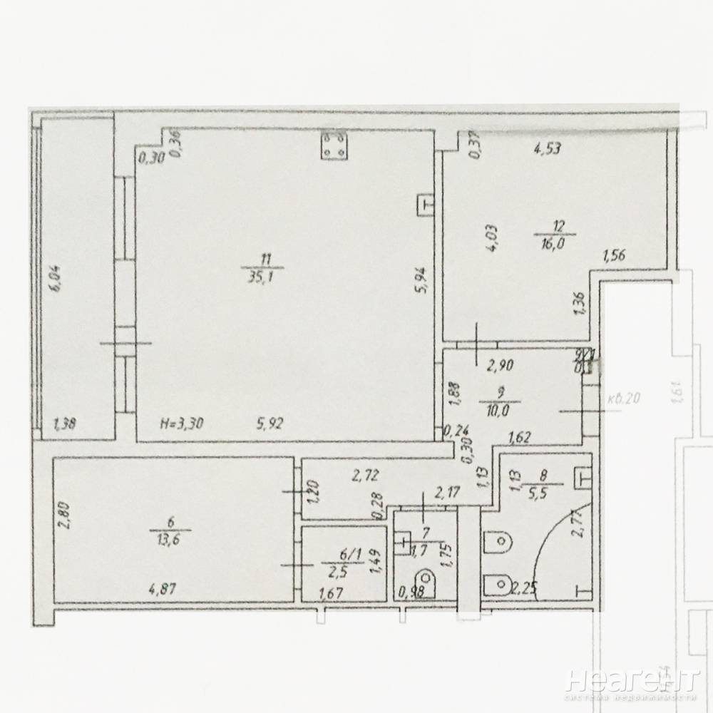 Продается 3-х комнатная квартира, 92,8 м²