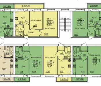 Продается 2-х комнатная квартира, 46,9 м²