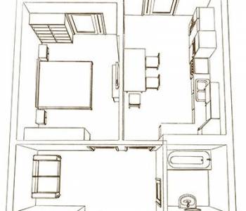 Продается 1-комнатная квартира, 50,4 м²