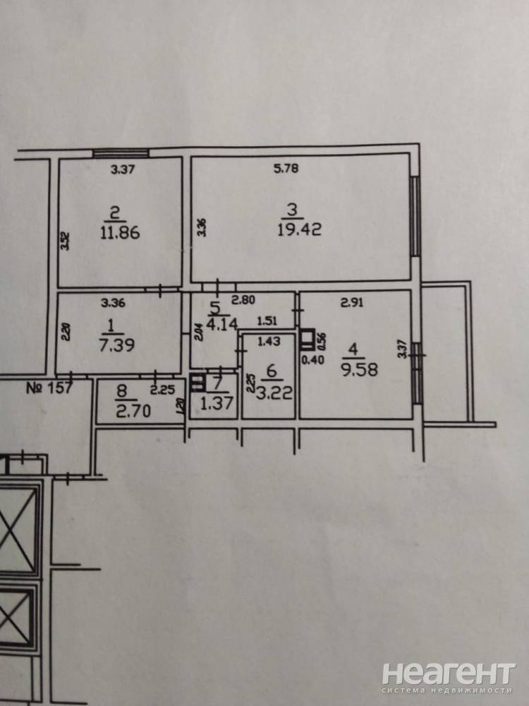 Продается 2-х комнатная квартира, 60 м²