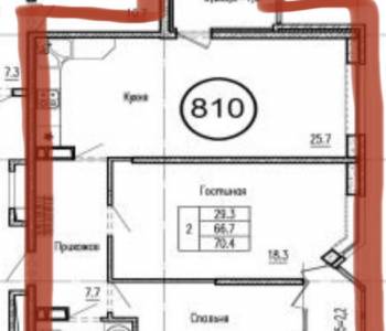 Продается 2-х комнатная квартира, 70,4 м²