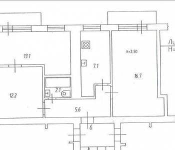 Сдается Многокомнатная квартира, 58 м²
