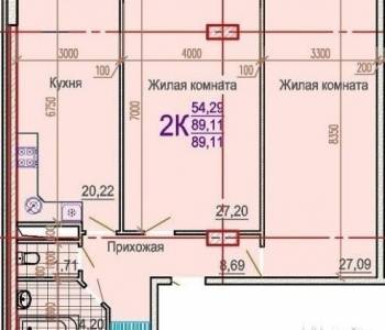 Продается 2-х комнатная квартира, 90,7 м²