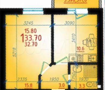 Продается 1-комнатная квартира, 34 м²