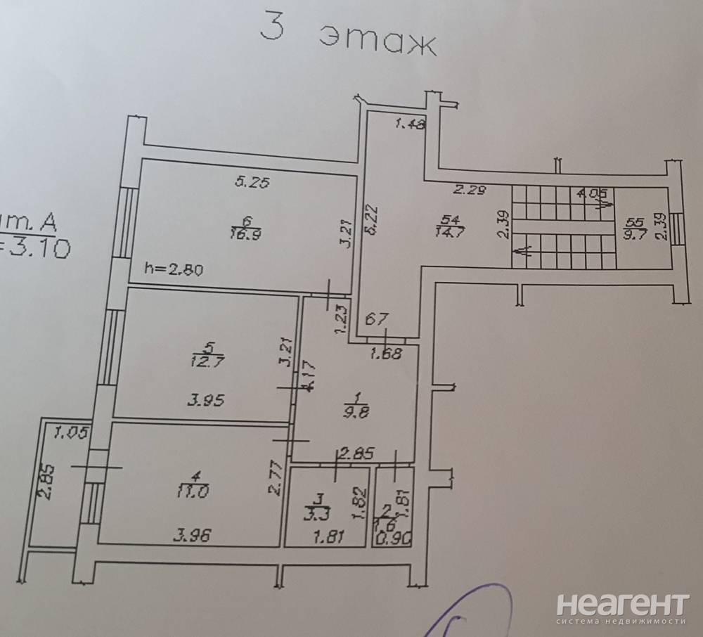 Продается 2-х комнатная квартира, 58,3 м²