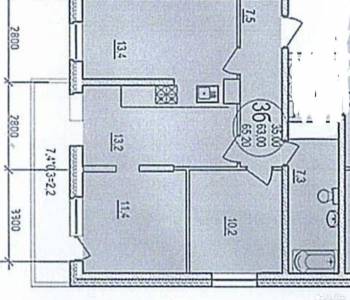 Продается 3-х комнатная квартира, 63 м²