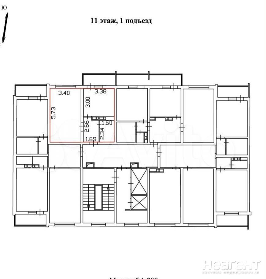 Продается 1-комнатная квартира, 39 м²