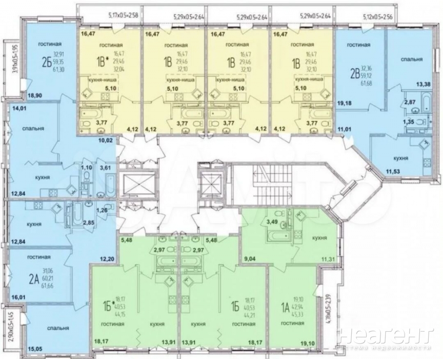 Продается 1-комнатная квартира, 45,3 м²