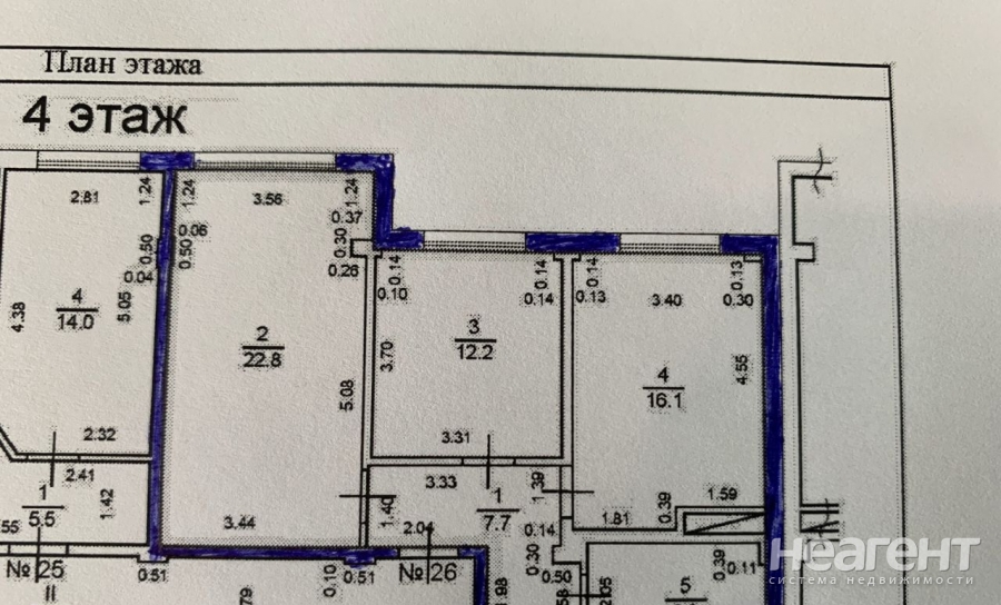 Продается 2-х комнатная квартира, 65,4 м²