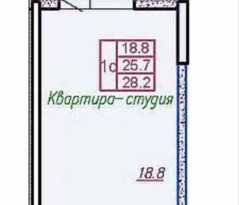 Продается 1-комнатная квартира, 30 м²