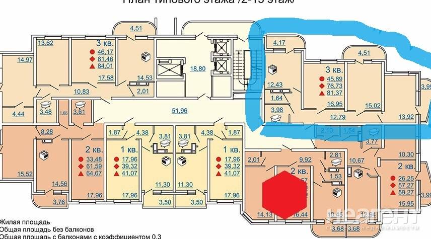 Продается 3-х комнатная квартира, 82 м²