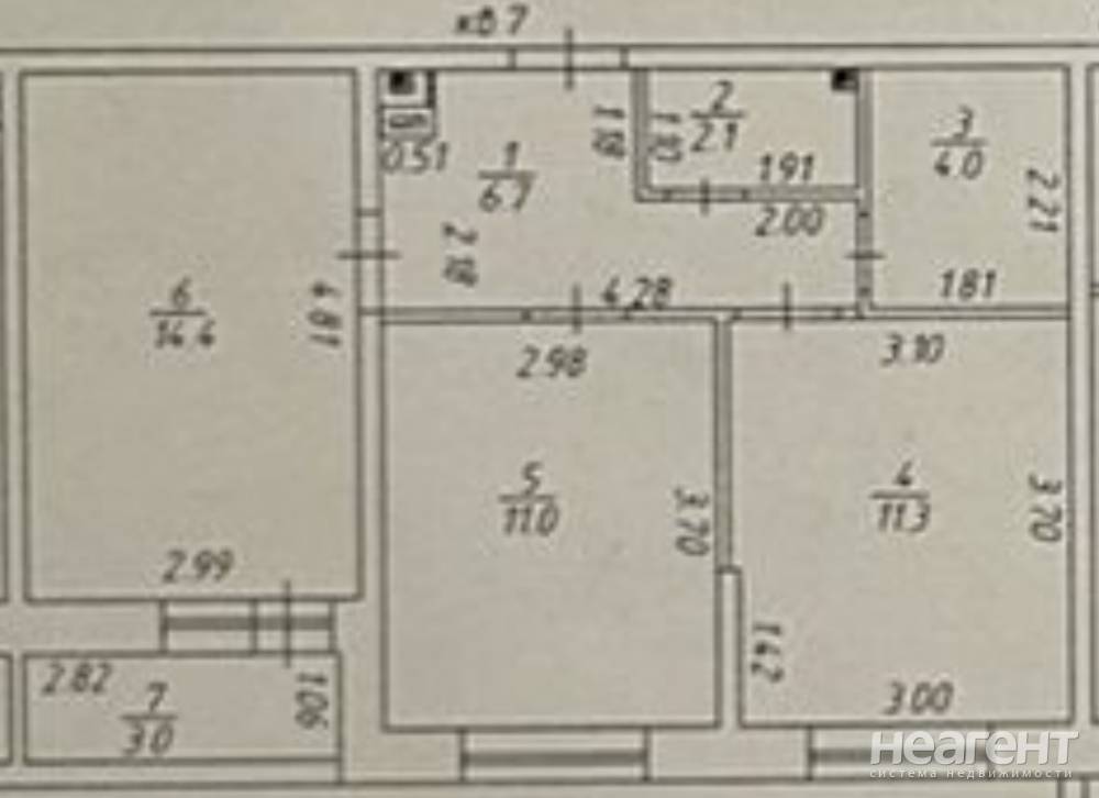 Продается 2-х комнатная квартира, 49,5 м²