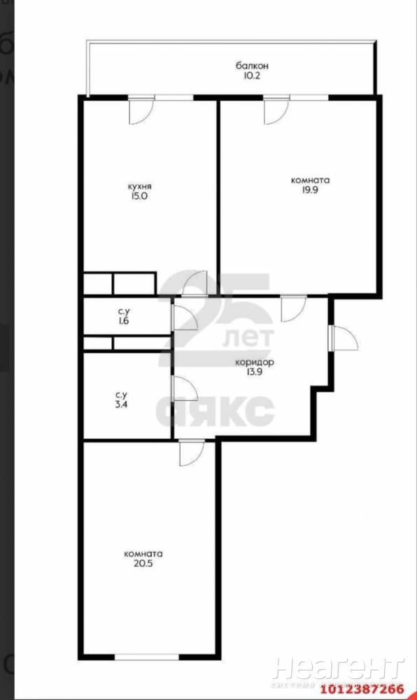 Продается 2-х комнатная квартира, 84 м²