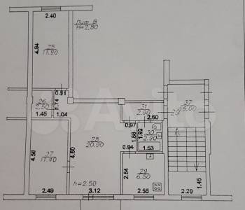 Продается 3-х комнатная квартира, 59 м²