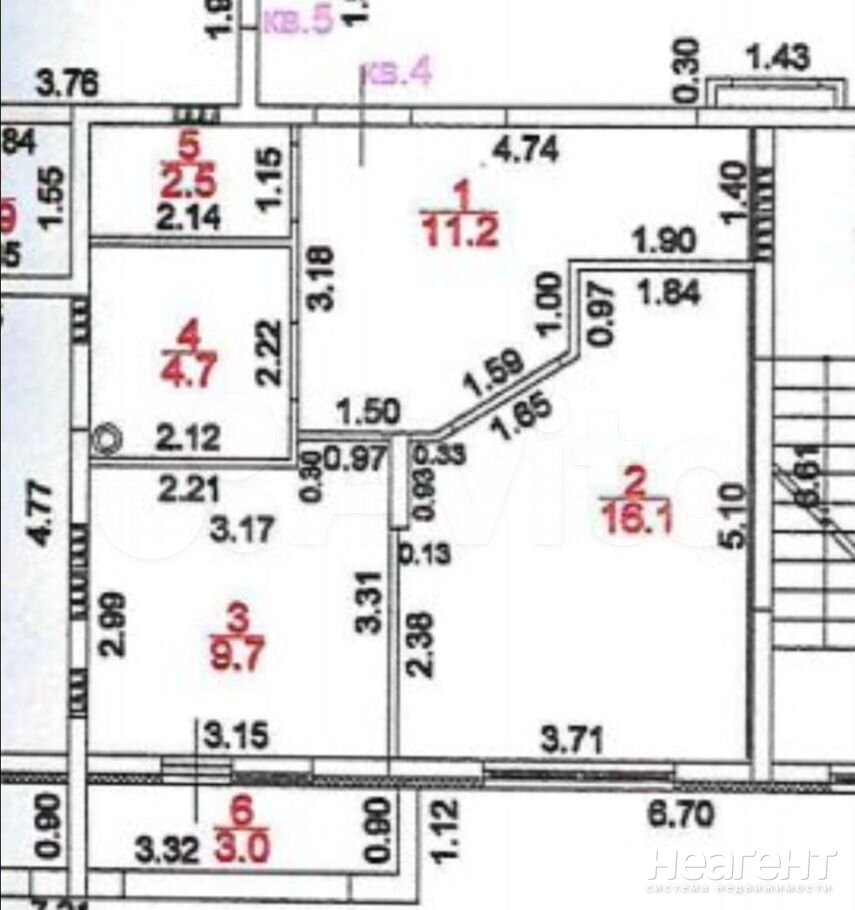 Продается 1-комнатная квартира, 44,2 м²