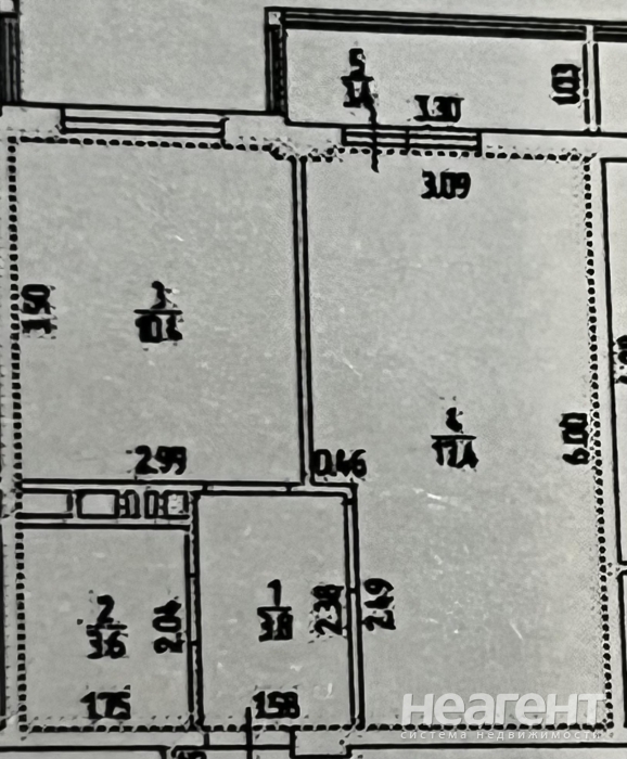 Продается 1-комнатная квартира, 36,2 м²