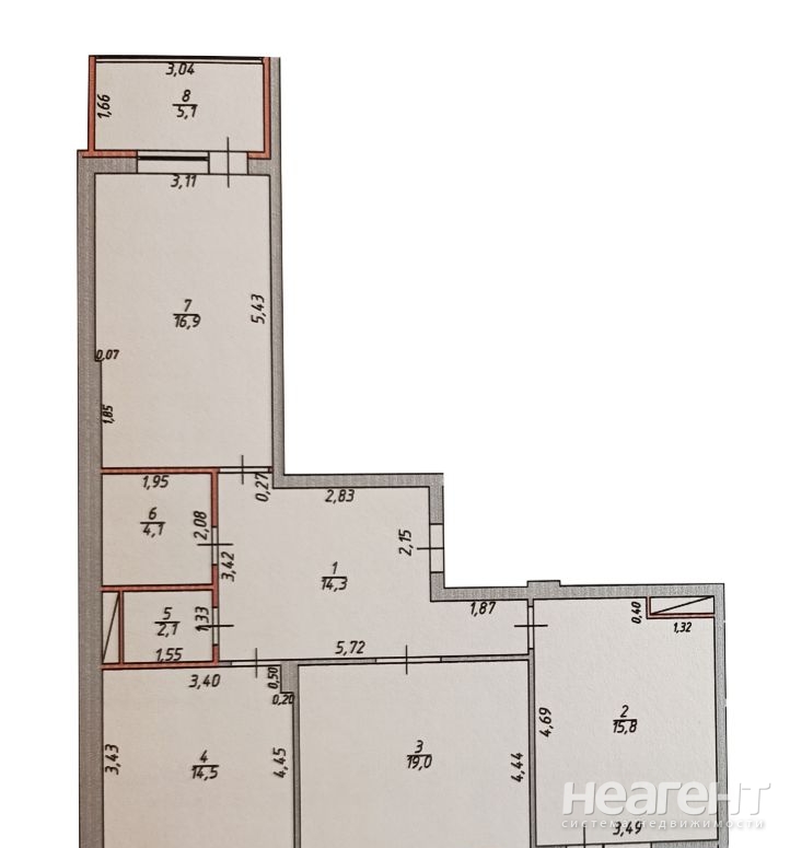 Продается 3-х комнатная квартира, 98 м²