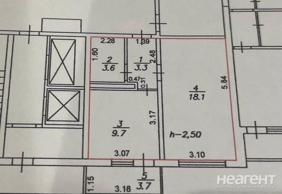 Продается 1-комнатная квартира, 34,7 м²