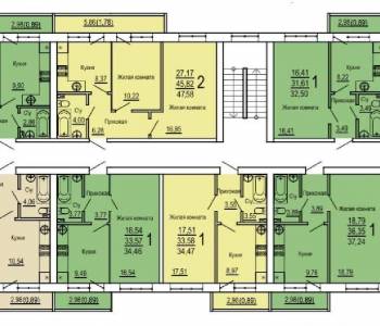 Продается 2-х комнатная квартира, 56 м²