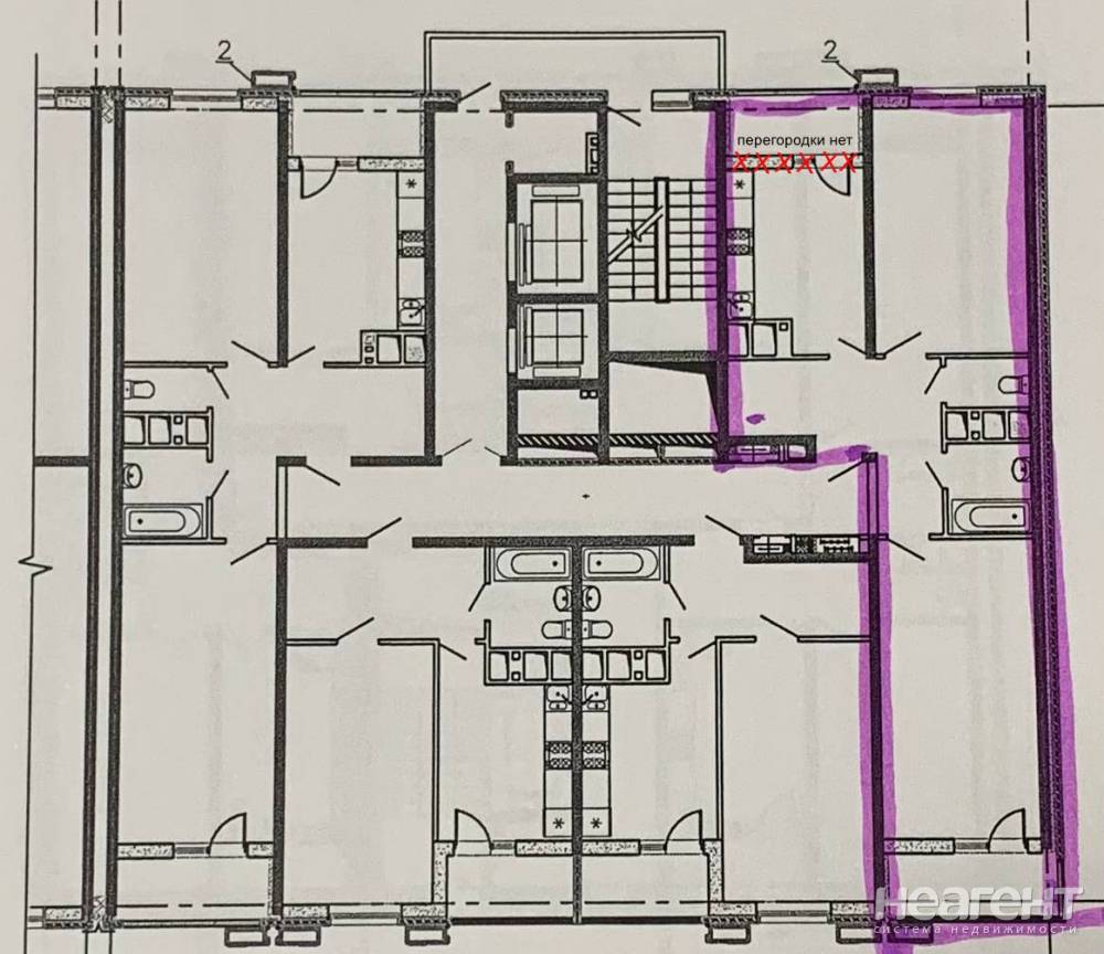 Продается 2-х комнатная квартира, 75,1 м²