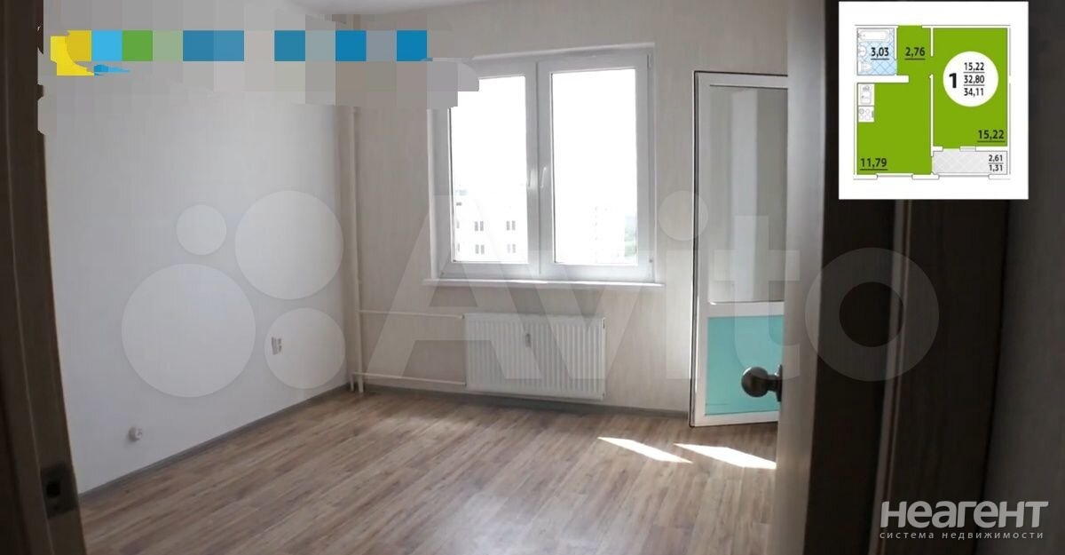 Продается 1-комнатная квартира, 35 м²