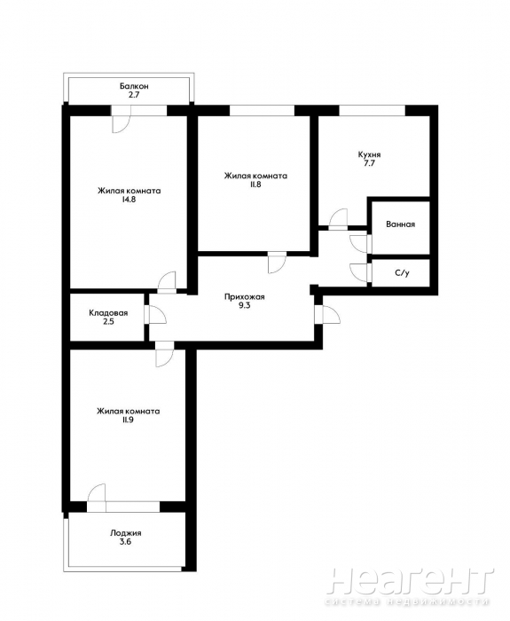 Продается 3-х комнатная квартира, 64,5 м²