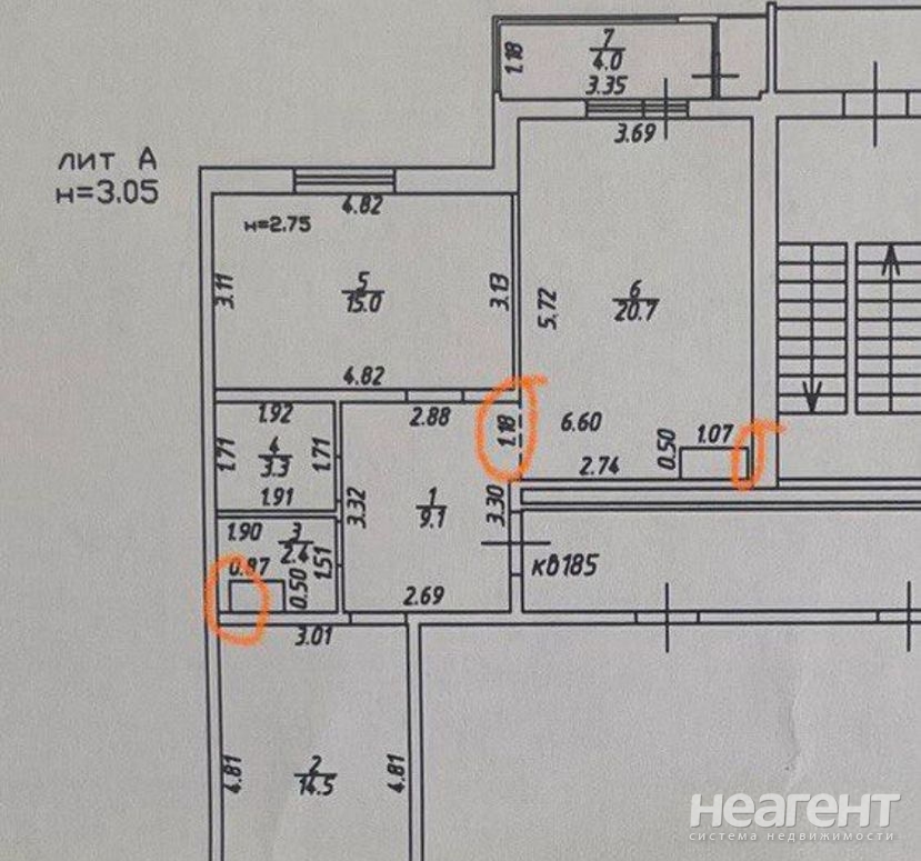 Продается 2-х комнатная квартира, 65 м²