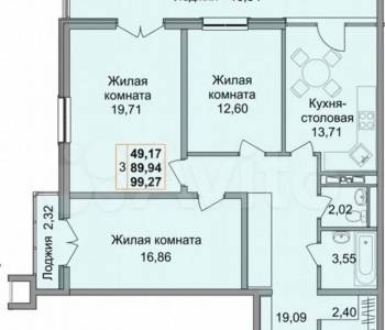 Продается 3-х комнатная квартира, 108 м²