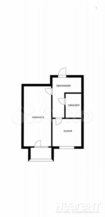 Продается 1-комнатная квартира, 32,2 м²