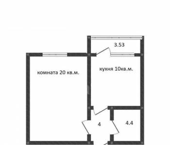 Продается 1-комнатная квартира, 39,5 м²