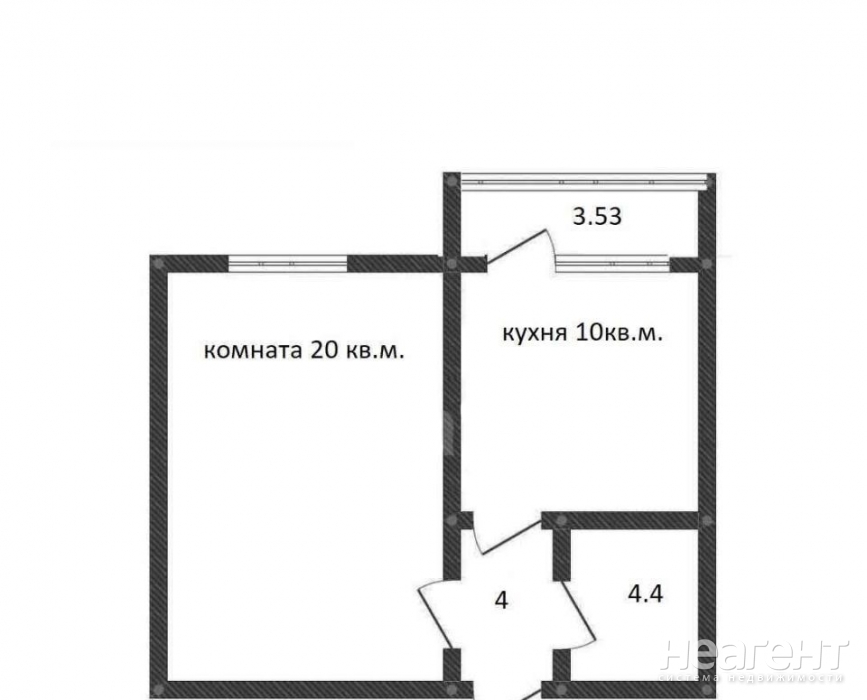 Продается 1-комнатная квартира, 39,5 м²