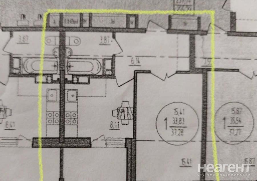 Продается 1-комнатная квартира, 38 м²