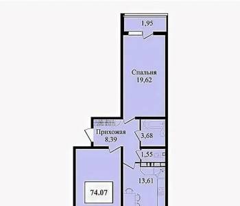 Продается 2-х комнатная квартира, 70,4 м²