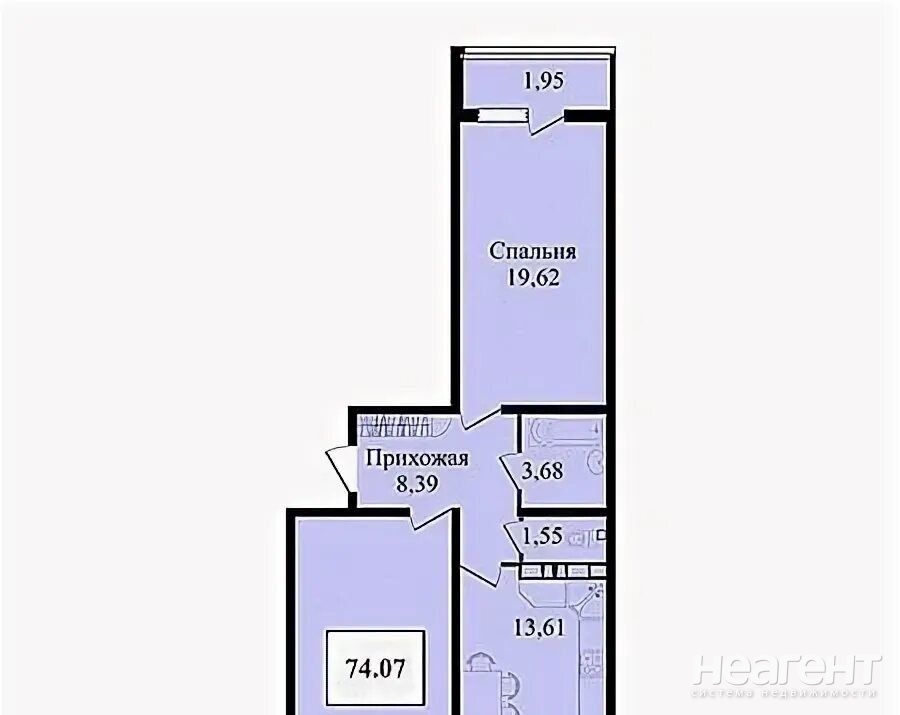 Продается 2-х комнатная квартира, 70,4 м²