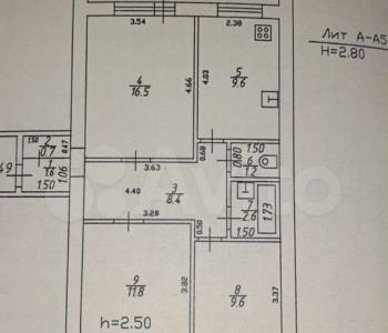 Продается 3-х комнатная квартира, 63 м²