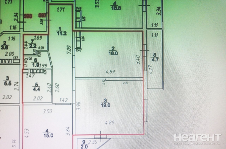 Продается 2-х комнатная квартира, 72 м²