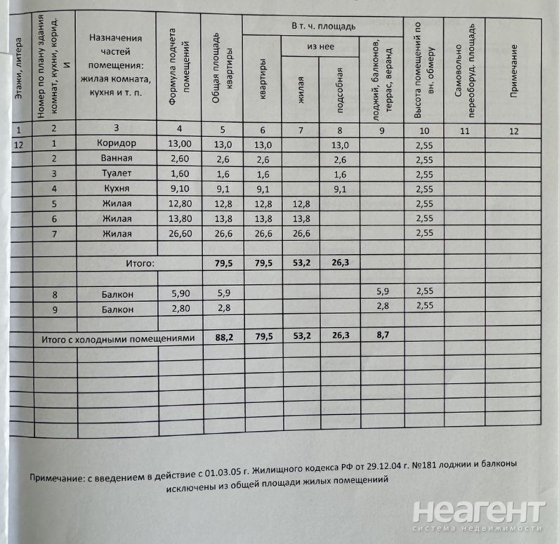 Продается 3-х комнатная квартира, 79,5 м²