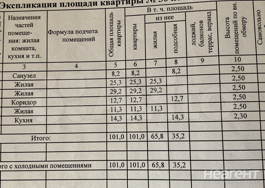 Продается 3-х комнатная квартира, 101 м²