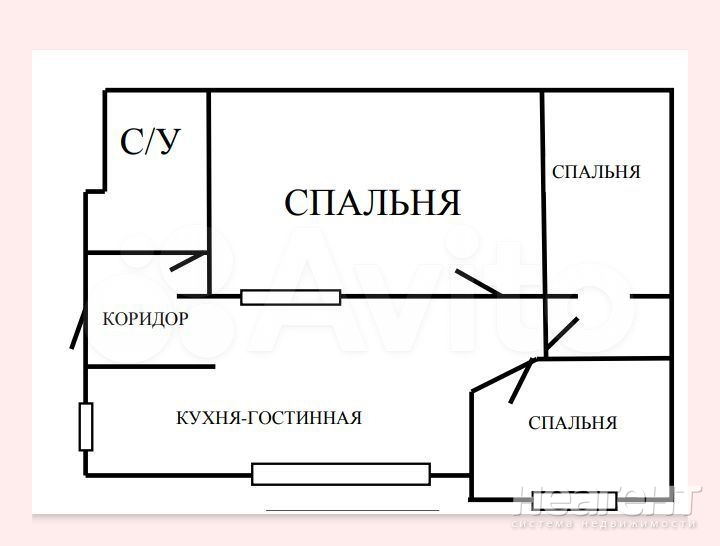 Продается 3-х комнатная квартира, 68,1 м²