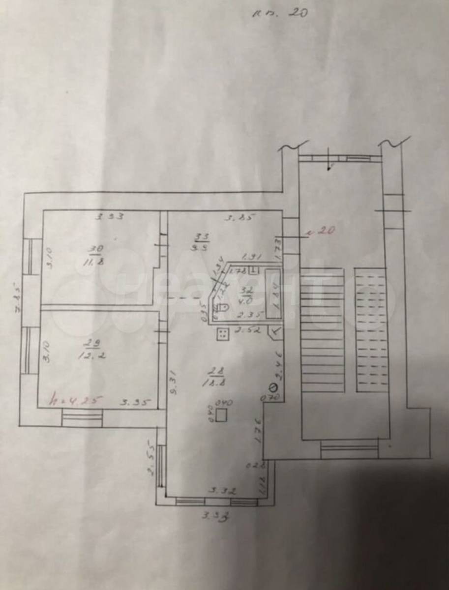 Продается 2-х комнатная квартира, 52,7 м²